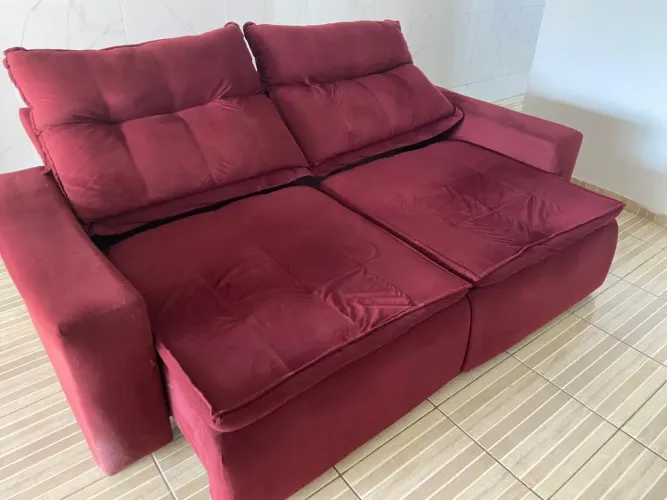 Sofá cama reclinável conservado