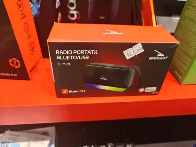 mini caixa de som radio e bluettoth