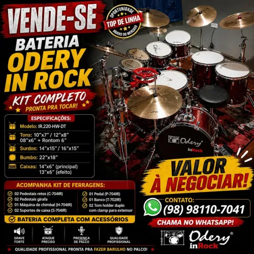 *BATERIA COMPLETA SEM USO* OLDERY 