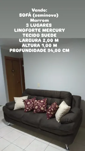 Sofá 3 lugares Linoforte Mercury