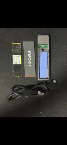 Ssd nvme 512gb novo + case usb