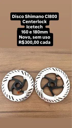 Par de discos Shimano Xt Cl800 + freio slx M7120 4 pistões