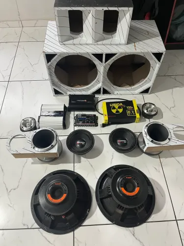 Caixa full trap alto falante 15 polegadas até 3000 rms