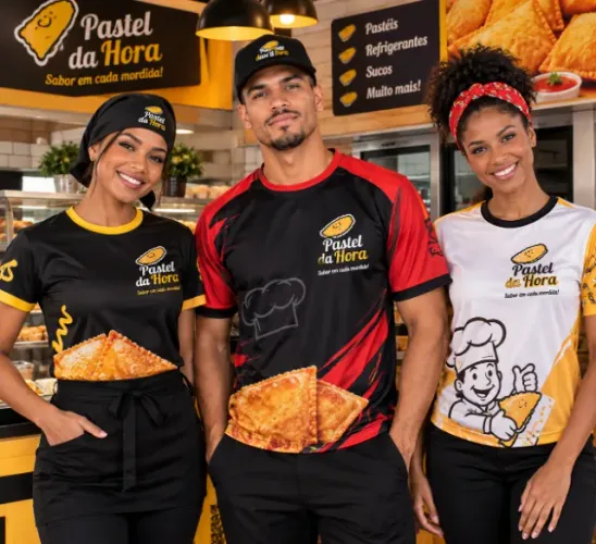 10 Camisas Personalizadas Para Uniforme de Pastelaria | Malha PP