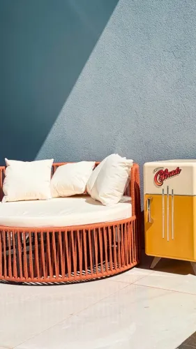 Chaise Redonda (Daybed) em Corda Náutica Premium | Área Gourmet | Piscina