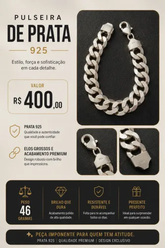 Pulseira de prata