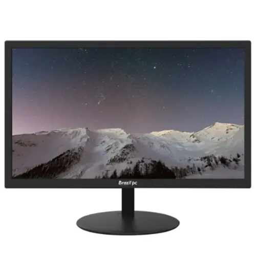 MONITOR LED 21.5 BRAZILPC 22WR-75 FHD 75Hz PRETO WIDESCREEN BASE REDONDA