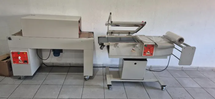 Maquina seladora e encolhimento