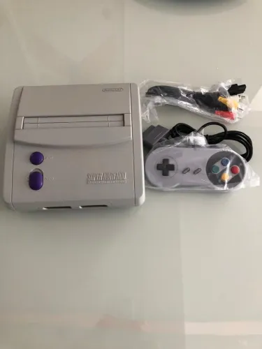 Console Super Nintendo Baby - 1 Controle, Fonte Energia e Cabo AV Conforme Foto