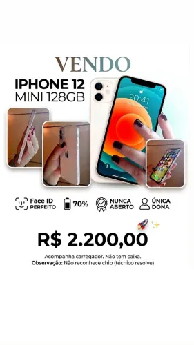 Vendo IPHONE 12 mini 128gb VALOR NEGOCIÁVEL