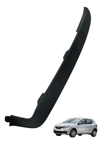 Moldura Farol Sandero 2016 Dianteira Esquerda Preto