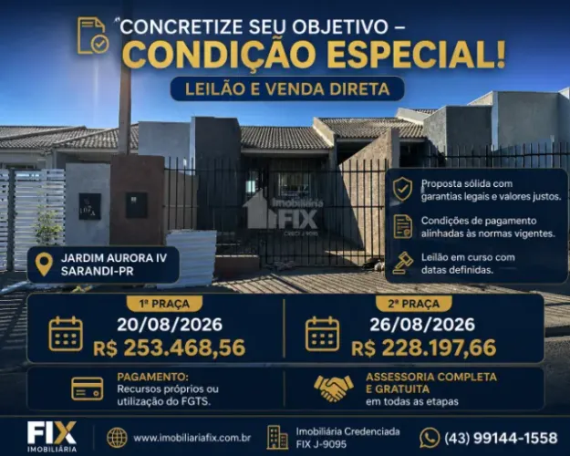 Oferta em destaque ? Casa no Jardim Aurora Iv, Sarandi - PR,
