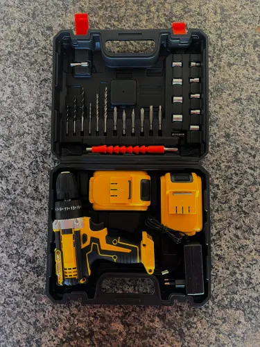 Furadeira e Parafusadeira Sem Fio 48V + Maleta Completa - NOVO