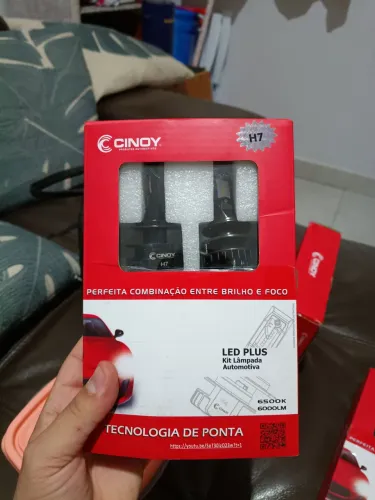 Kit Lâmpada Super LED Plus Cinoy H7 6500K (Novo/Lacrado)
