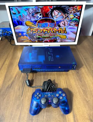 PlayStation 2 Fat edição ocean blue 