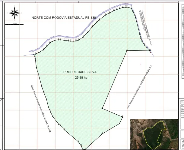 TAQUARITINGA DO NORTE - SÍTIO/TERRENO 25,88ha na PE130