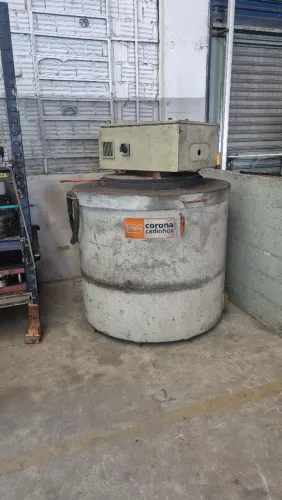 FORNO COM CADINHO INDUSTRIAL PARA FUNDIÇÃO - COMPLETO COM PAINEL DE CONTROLE