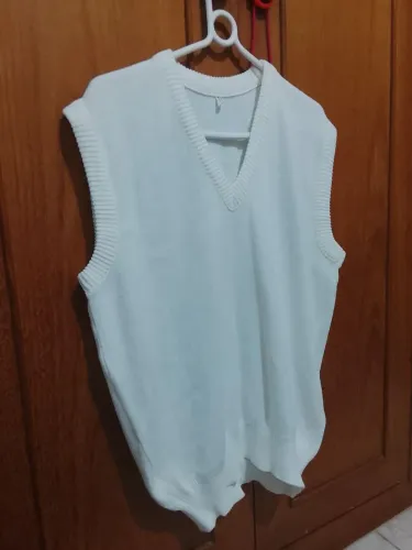 Pullover branco de algodão