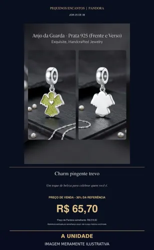 Charm pingente Anjo