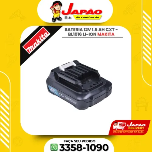 Bateria de Lítio 12V Slide 1.5Ah BL1016 Makita Cxt