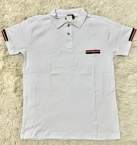 Camisa GG Polo Suedine Branca