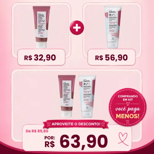 Kit Tododia Amira Vermelha e Jabuticaba (esfoliante + hidratante)