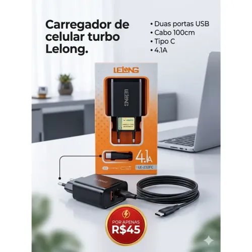 Carregador de celular turbo