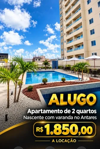 Alugo Apto de 2 quartos com varanda no Antares