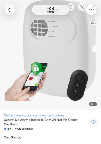 Central de alarme intelbras anm 24 NET via celular