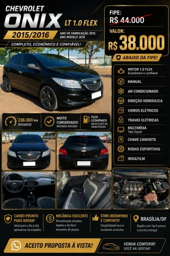 Chevrolet Onix Hatch LS 1.0 8V Flex Power Mec. 4P 2016