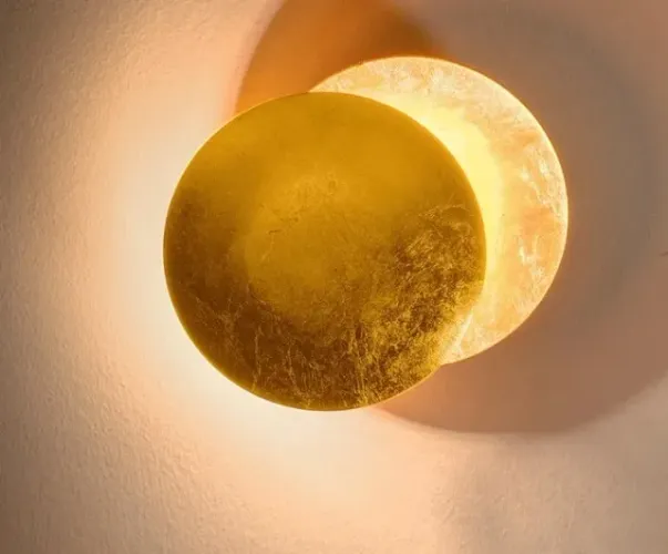 Arandela Luminária de Parede Eclipse - Dourada