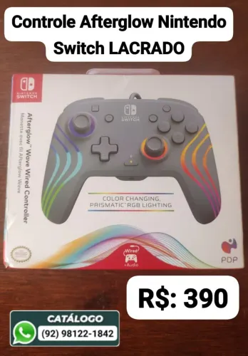 Controle Afterglow Nintendo Switch LACRADO = R$: 390