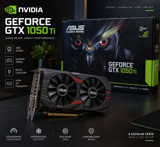 Placa de Vídeo ASUS GeForce GTX 1050 Ti 4GB GDDR5