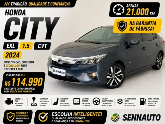 Honda City Sedan Touring 1.5 Flex 16V 4P Aut. 2024