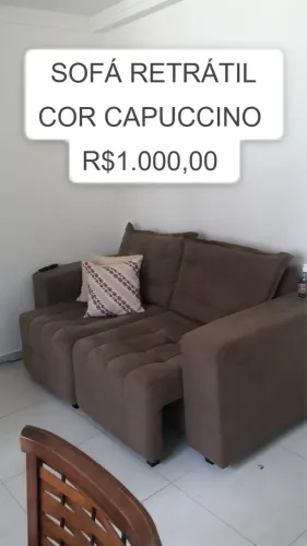 Sofá retrátil cappuccino 