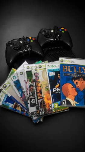 Xbox 360 Desbloqueado + 2 Manetes + Jogos