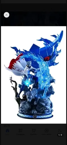 Boneco Do desenho Naruto KAKASHI COM SUSANO AZUL