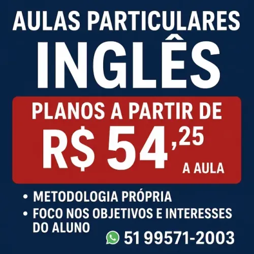 Aulas particulares de inglês