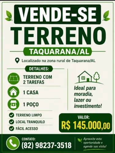 Terreno com casa,2 tarefas,1 poço
