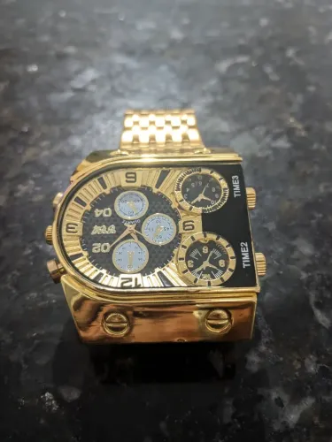 ? RELÓGIO OUSADO GOLD ?MULTIFUNÇÃO E DESIGN IMPONENTE ?