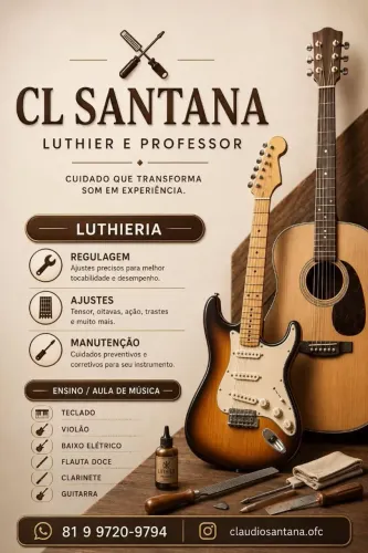 (violão e outros instrumentos) Aulas de música e luthieria