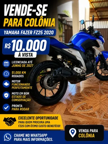 Fz25 - Venda pra colônia