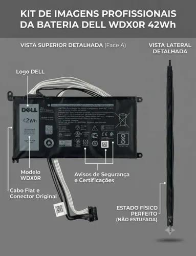 Bateria Original Dell WDX0R 42Wh Inspiron / Vostro (No Estado)