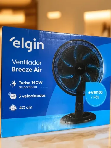Ventilador Breeze Air Turbo 140W 3 Velocidades 7 Pás 40 Cm Elgin an13