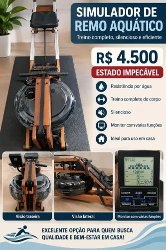 Simulador de remo aquático 