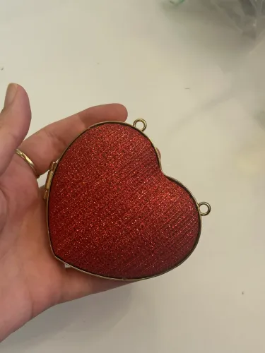 clutch em formato de coração, pequena