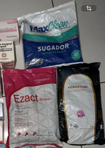 Alginato exact lacrado/gesso tipo IV lacrado/sugador odontológico 40 uni lacrado