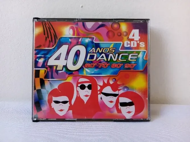 CD Box 40 Anos Dance 60' 70' 80' 90' - 4 CDs Edição limitada
