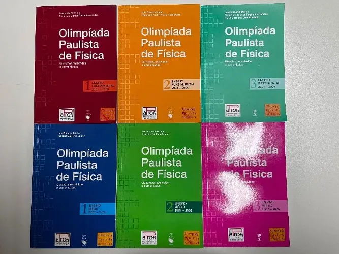 Lote Coleção Olimpíada Paulista de Física (6 Vols) - Fundamental e Médio - Resolvidos e Co
