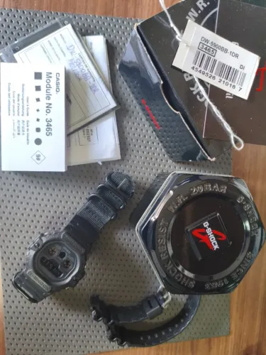 Casio G-Shock DW 5900BB - All Black completo com NF